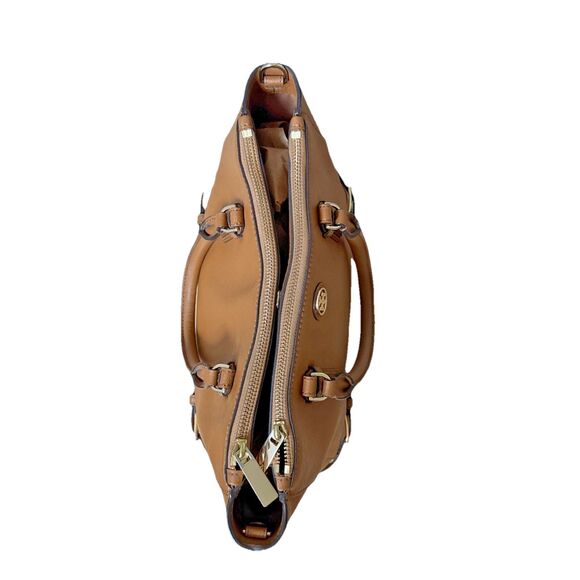 Tory Burch Tigers Eye Brown Saffiano Leather Robinson Multi  Crossbody Bag Tote - Picture 6 of 16